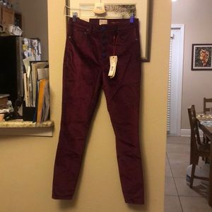 AO.LA high rise skinny velvet feel jeans